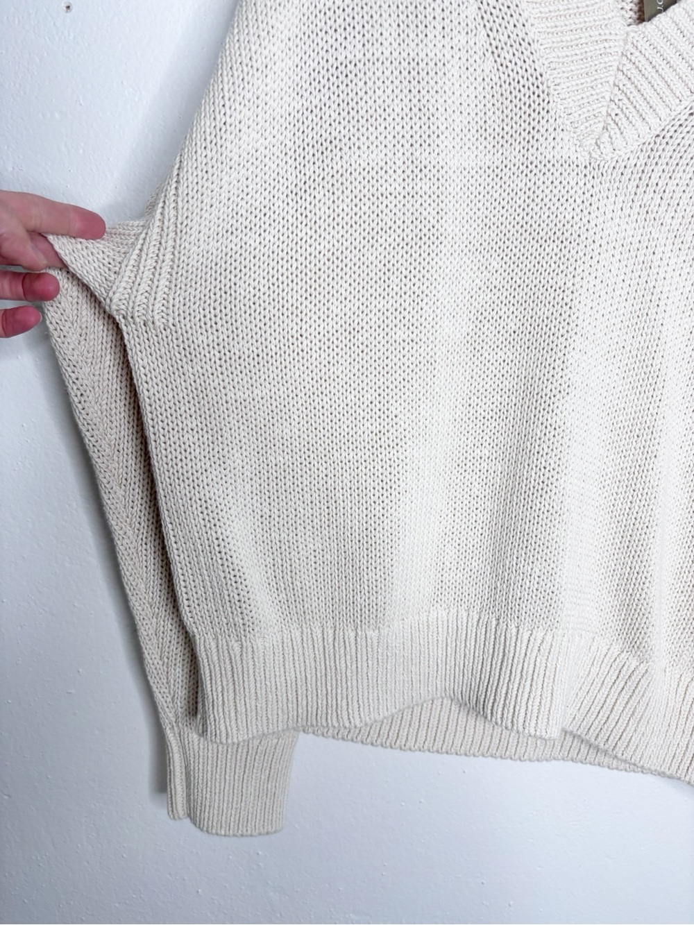 J.Crew Relaxed V-Neck Sweater 100% Cotton Size L NWT - Picture 6 of 12